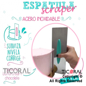 ESPATULA SCRAPER DE ACERO INOXIDABLE X 1